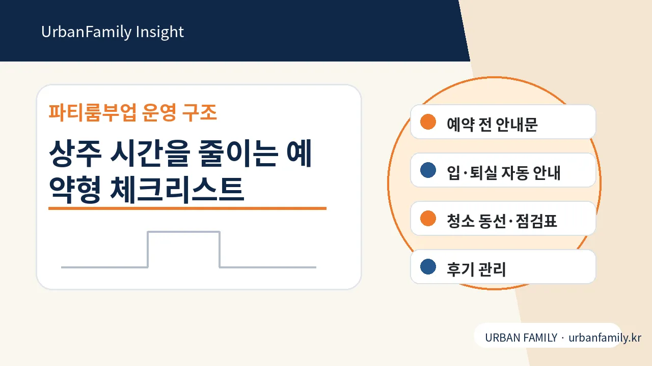 파티룸부업 운영 구조와 예약형 체크리스트