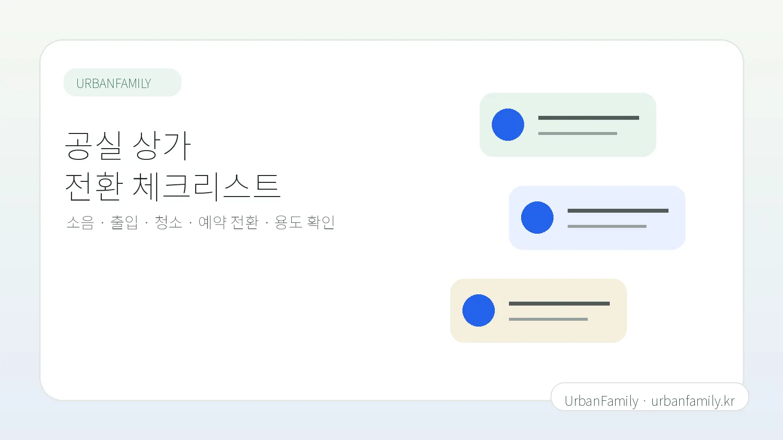 공실 상가 수익환원 관점 체크리스트